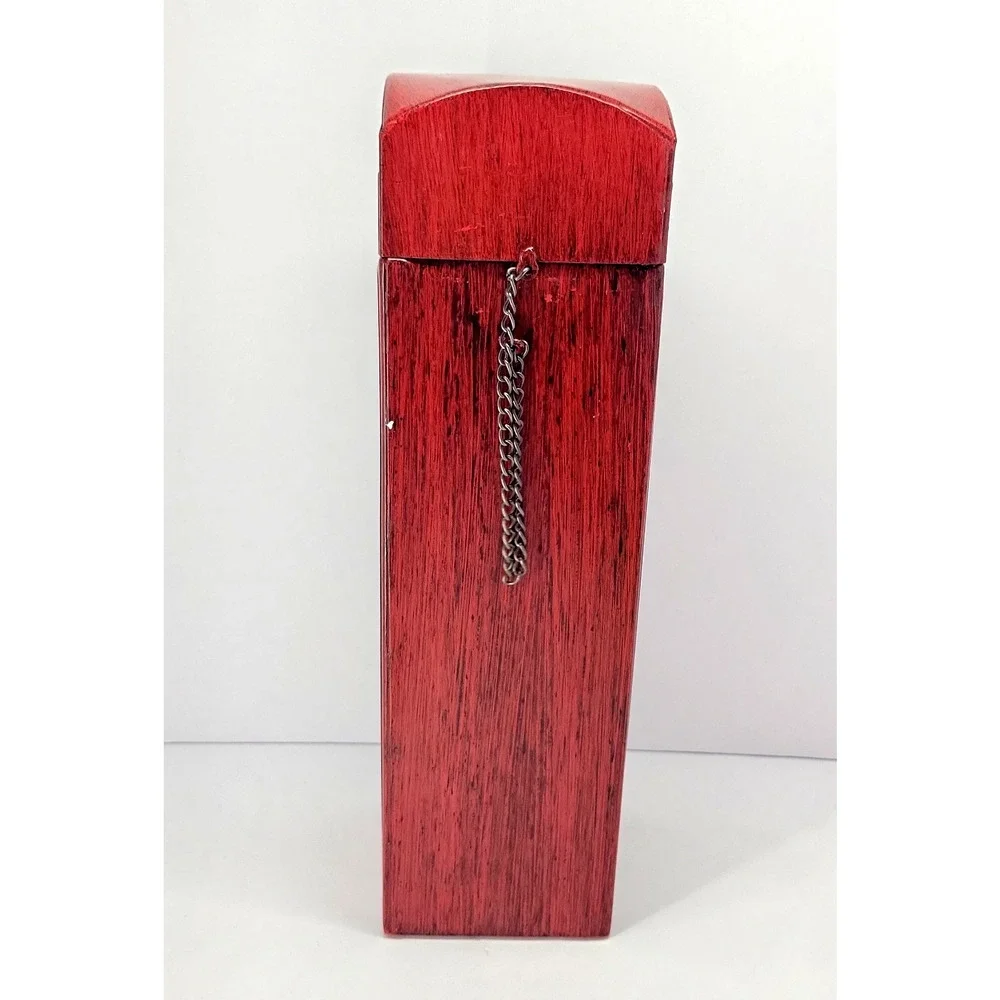 London Red Telephone Booth Metal Wine Bottle Holder 12